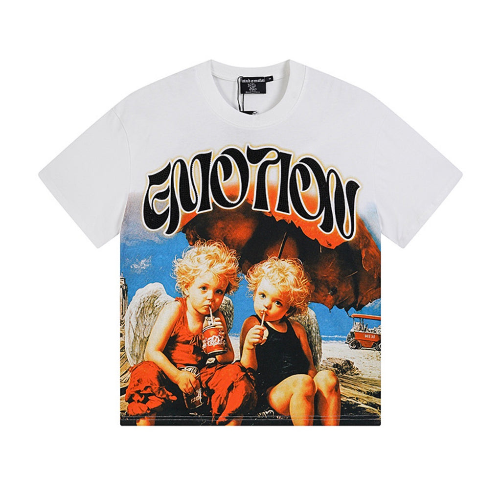 Vintage Emotion White Tee – Street Edition