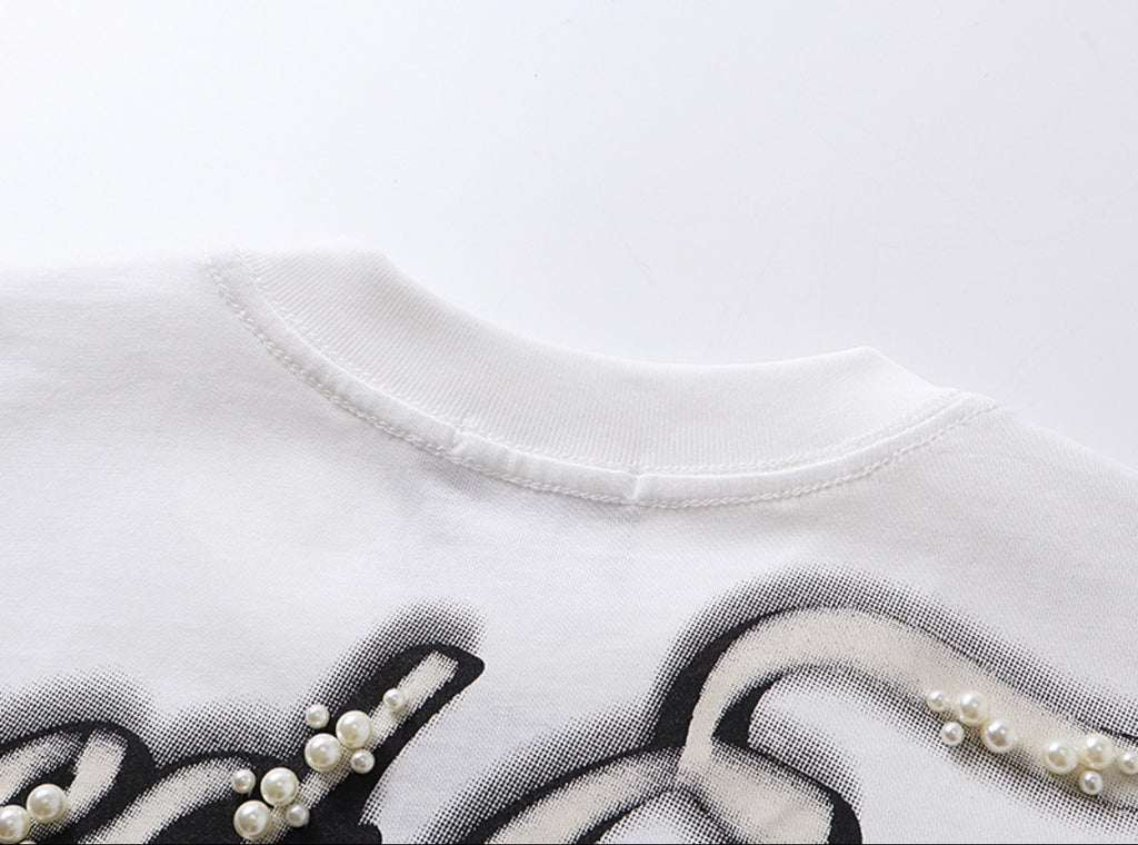White Shadow Graphic Tee – Premium Fit