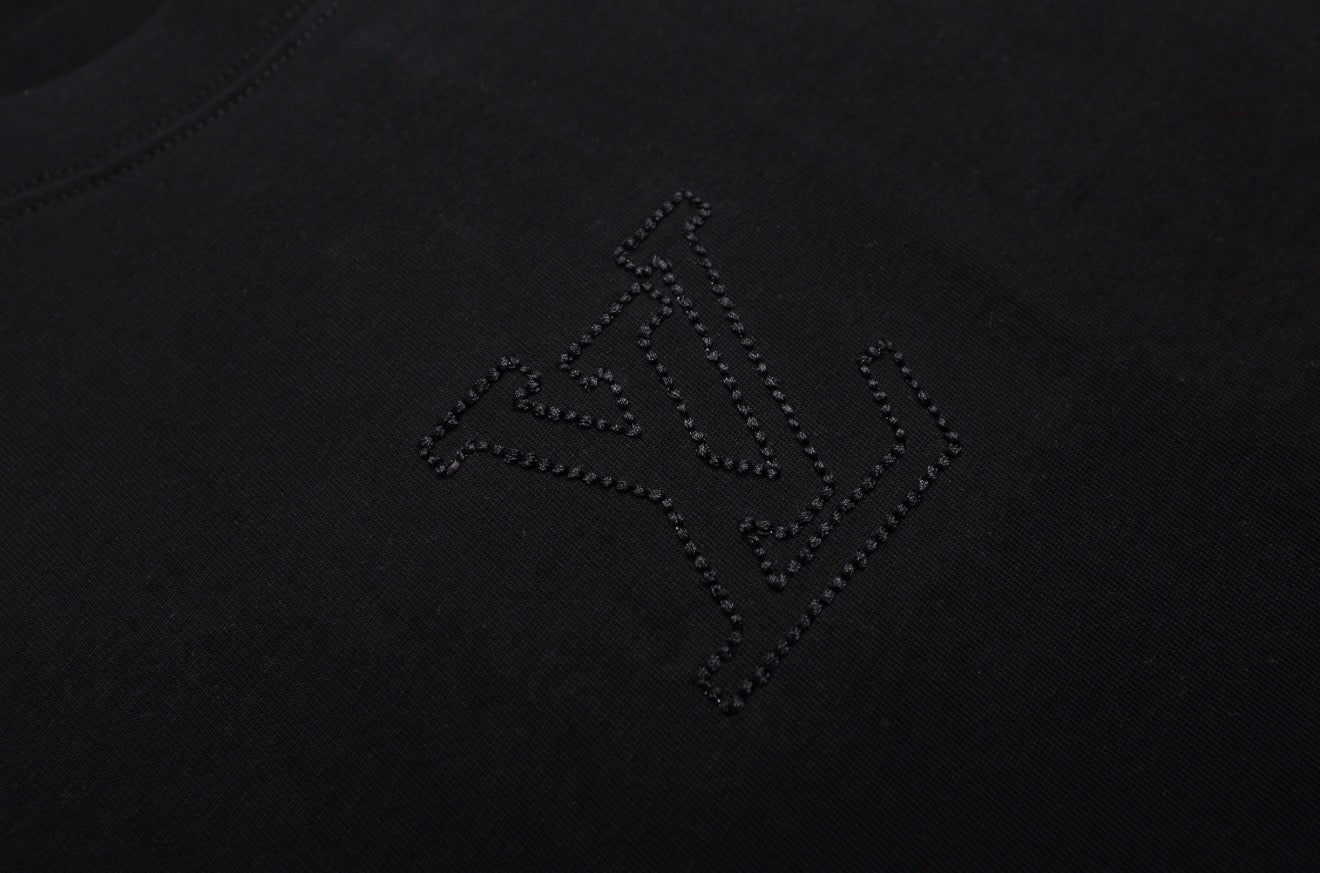 Black Monogram Oversized Tee – Premium Edition