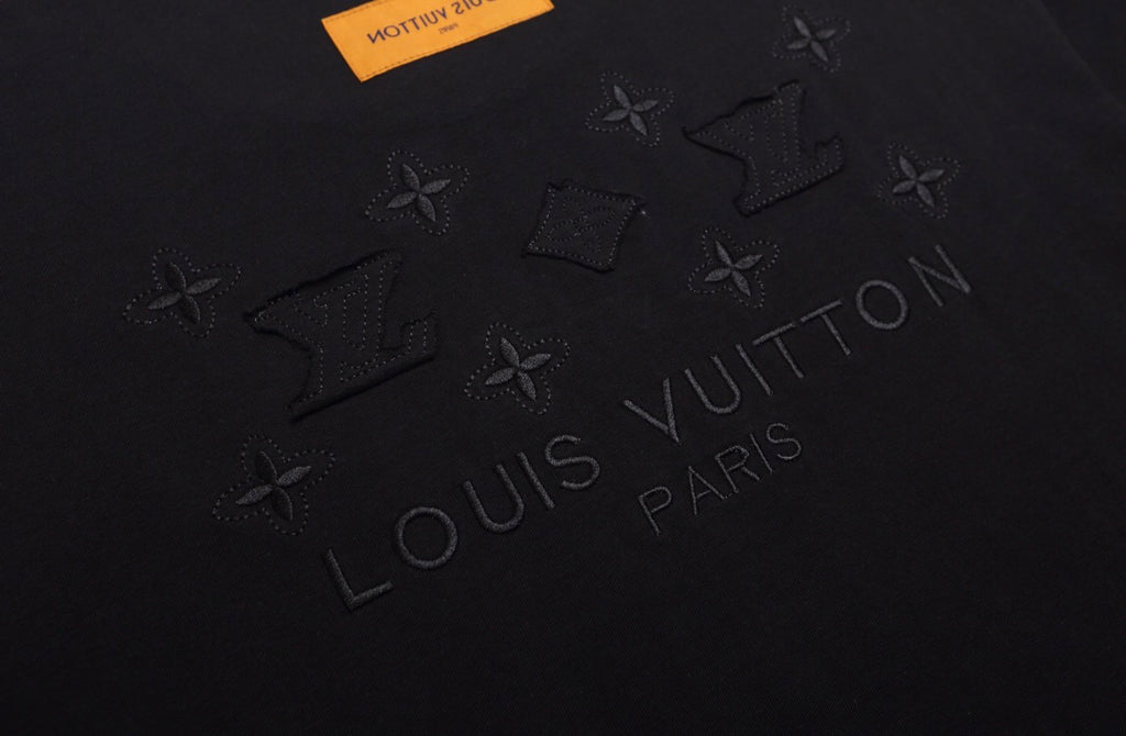 Black Monogram Oversized Tee – Premium Edition