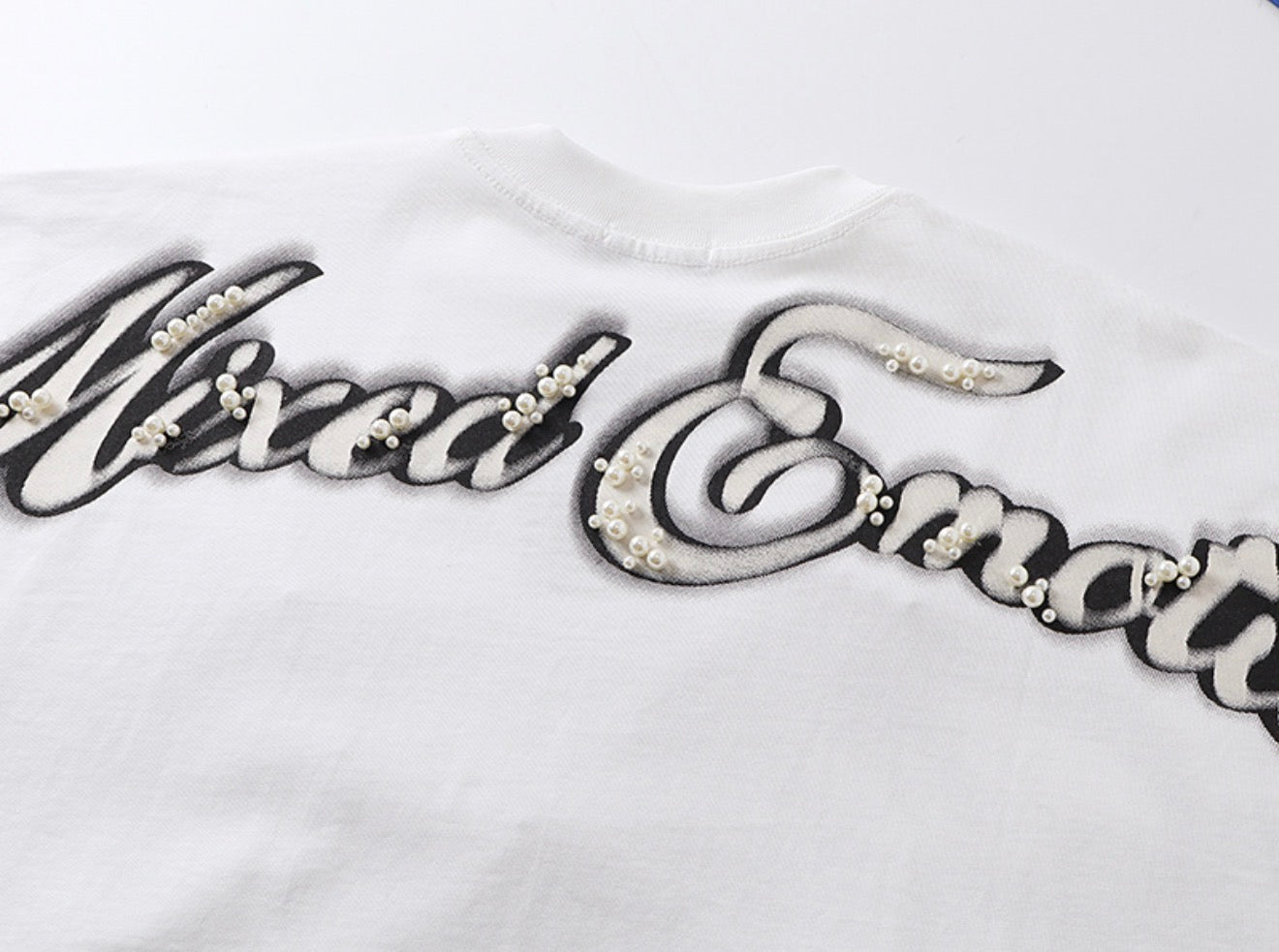 White Shadow Graphic Tee – Premium Fit